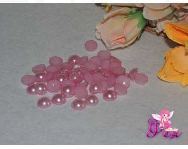 Полубусины под жемчуг (розовый) 10мм  (10 шт)
