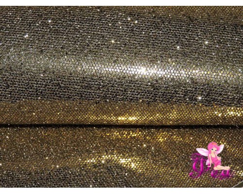 Кожзам "Соты", цв. золото - 1 лист   