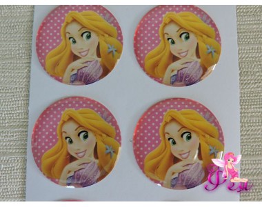 Кабошон силикон 25мм (на клеевой основе), "Принцесса "