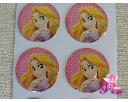 Кабошон силикон 25мм (на клеевой основе), "Принцесса "