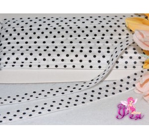 Тесьма эластичная 15 мм с рисунком «Горох»