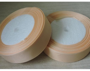 Однотонная репсовая лента 25 мм,  цв. бежевый -1 м