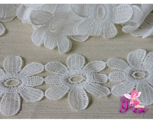 Кружево "Лейс" ширина 55мм, цв. белый