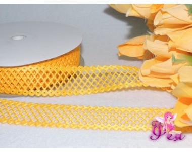 Декоративная лента 25 мм, желтого цвета