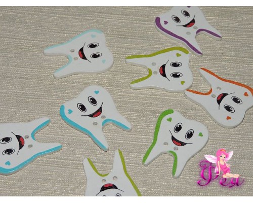 Фигурка из фанеры 32*25  мм "Зубик" - 1 шт