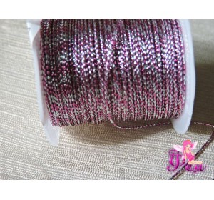 Нить декоративная  "Люрекс" 1 мм , цв. розовый
