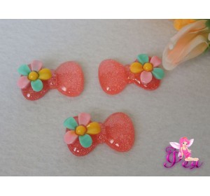 Кабошоны акриловые бантики, 30мм