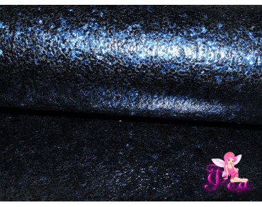 Искусственная кожа "Блестки-ламинация" 0.7 мм, цв. синий 1833-3 Кожзам декоративный