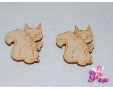 Декоративные фигурки из фанеры "Зверюшки", 3 см (Белочка)