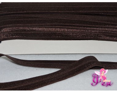 Тесьма эластичная 1.5 см, цв. шоколадный