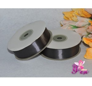 Однотонная атласная лента 25 мм , цв. серый