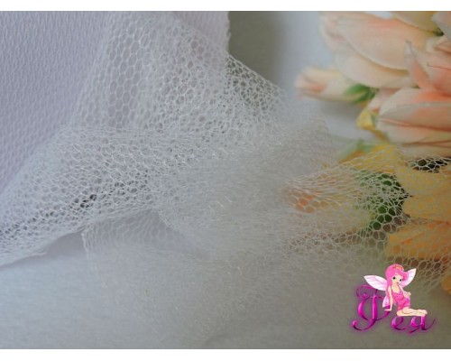 Фатин крупная сетка, 15 см, белый