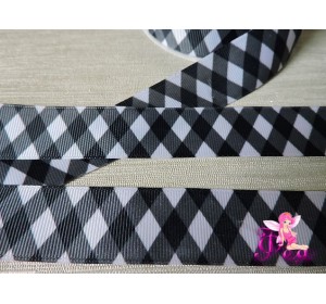 Репсовая лента 25 мм, с рисунком "Ромб"