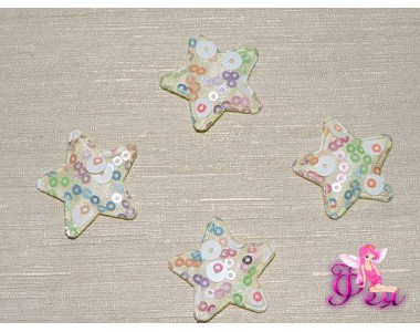 Патч с пайетками 30*30 см, цв. желтый