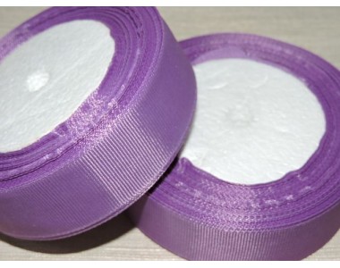 Однотонная репсовая лента 25 мм,  цв.  лиловый -1 м