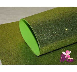 Фоамиран глиттерный 2мм (20*30см), цв. золотисто-зеленый-1 лист