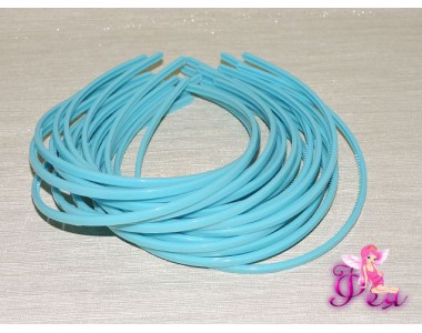 Ободок пластиковый 0,5 см, цв. голубой