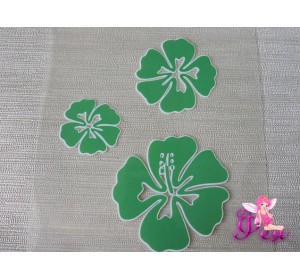 Термотрансфер "Цветы" 10*12 см, цв. бирюзовый