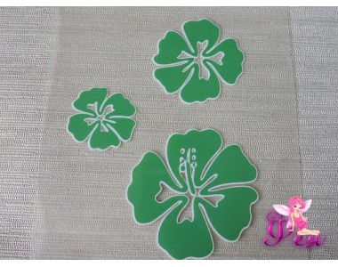 Термотрансфер "Цветы" 10*12 см, цв. бирюзовый