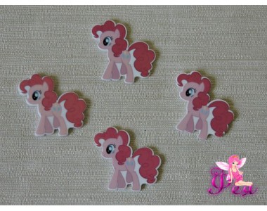 Кабошон-вырубка, 32мм*36мм, "Пони-Пинки Пай"