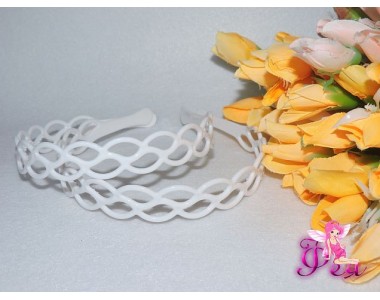 Ободок пластик цв.белый(20мм)