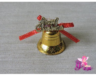Новогодние украшения2,5 см "Колокольчики с декором", золото