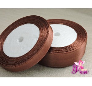Атласная лента 12 мм, цв.коричневый - 1 м