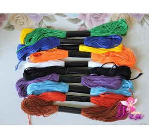 Набор ниток мулине "Школьный", 8 м-10шт, цв. микс