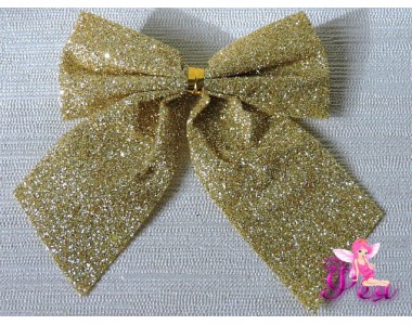 Бантики искра 8 см, золото