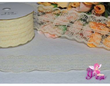 Кружево капрон 45мм нежно-лимонного цвета