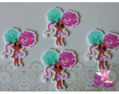 Кабошен-вырубка "Хэрдораблс " 35*29 мм двухцветные волосы -1 шт