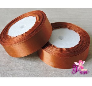 Атласная лента 25 мм, цв. светло-коричневый - 1 м