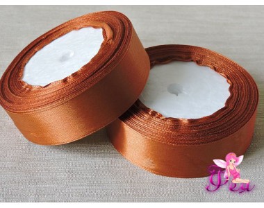 Атласная лента 25 мм, цв. светло-коричневый - 1 м