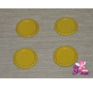 Крышечка для кабошона металл (25мм),цв. светло-желтый - 1 шт.