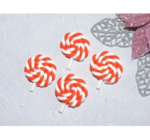 Кабошон акриловый "Леденец" 3,5*2,5 см - 1 шт.