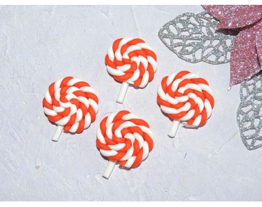 Кабошон акриловый "Леденец" 3,5*2,5 см - 1 шт.