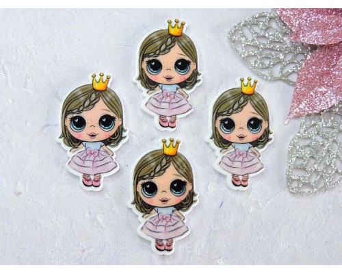 Кабошон-вырубка "Принцесса" 2,5*4,0 см - 1шт.