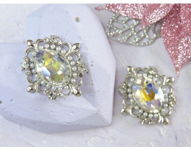 Серединка ювелирная, цв. радужный - 1 шт.