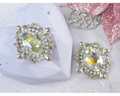 Серединка ювелирная, цв. радужный - 1 шт.