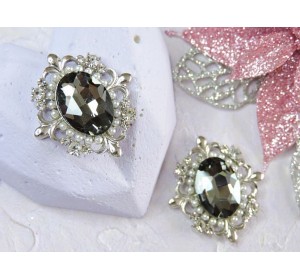 Серединка ювелирная, цв. графитовый - 1 шт.