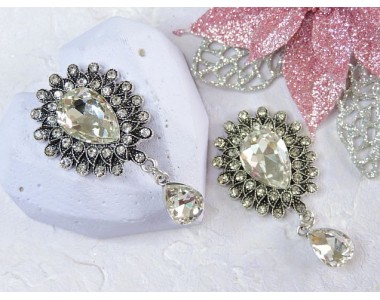 Серединка ювелирная, цв. серебро - 1 шт