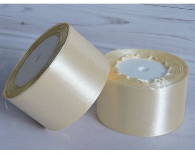 Атласная лента 50 мм, цв. айвори №083