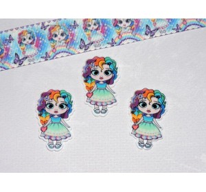 Кабошон-вырубка "Девочка" - 1 шт.