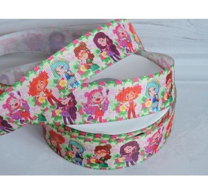 Лента репсовая 25 мм "Сказочный патруль" - 1 м.