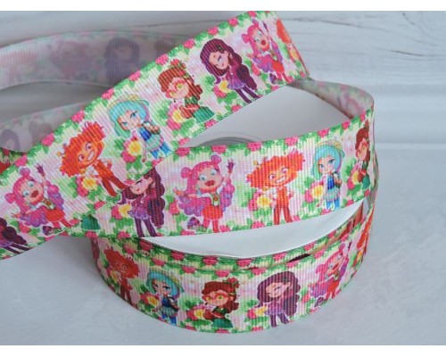 Лента репсовая 25 мм "Сказочный патруль" - 1 м.