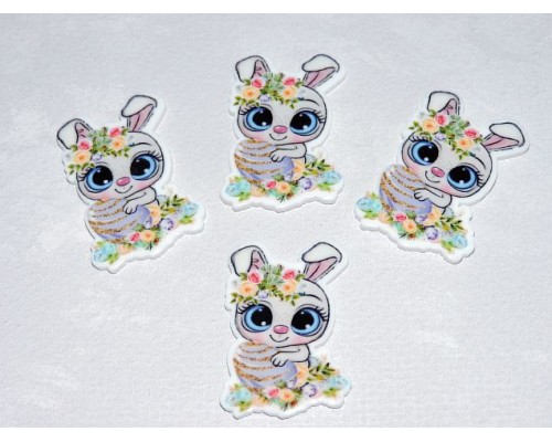 Кабошон-вырубка " Пасхальный кролик" - 1 шт.