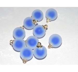 Подвеска шарик матовый , цв. синий - 1 шт.