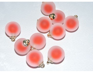 Подвеска шарик матовый , цв. красный - 1 шт.