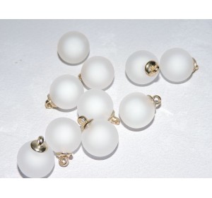 Подвеска шарик матовый , цв. белый - 1 шт.