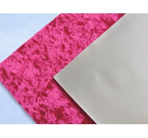 Кожзам двусторонний с бархатом, цв. бордовый/светлое золото - 1 лист